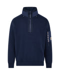 COTTON KNIT 1/4 ZIP SWEATER