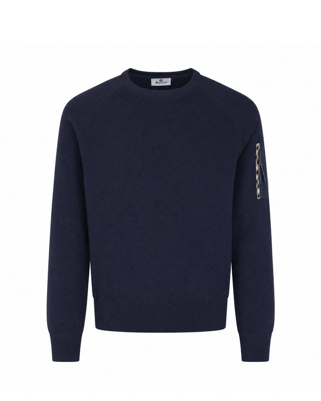 COTTON KNIT CREWNECK SWEATER