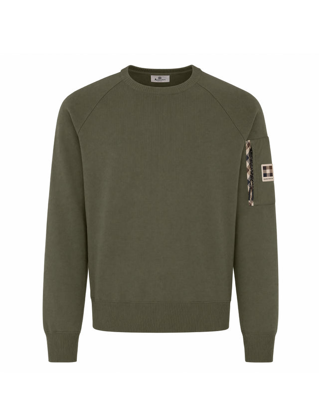 COTTON KNIT CREWNECK SWEATER