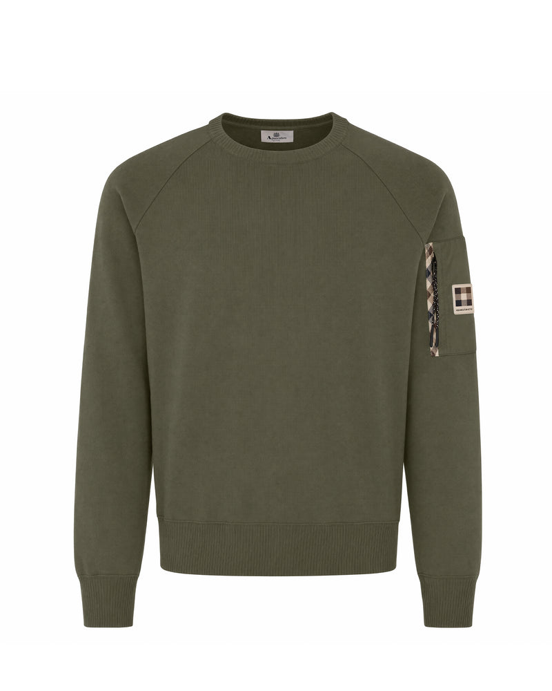 COTTON KNIT CREWNECK SWEATER