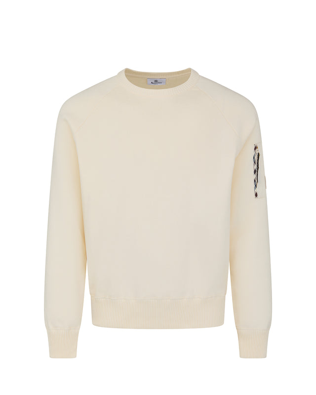 COTTON KNIT CREWNECK SWEATER