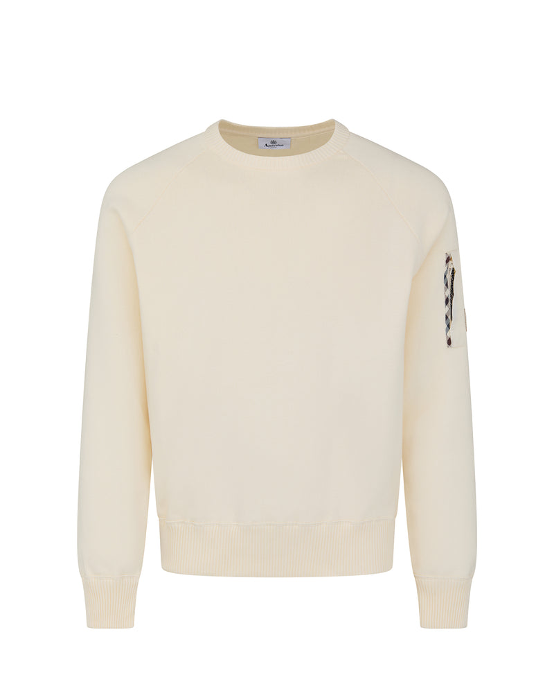 COTTON KNIT CREWNECK SWEATER