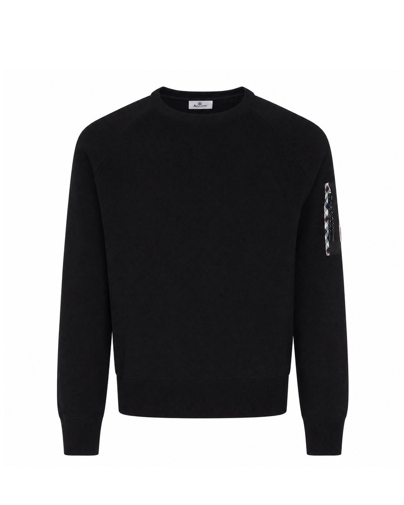 COTTON KNIT CREWNECK SWEATER