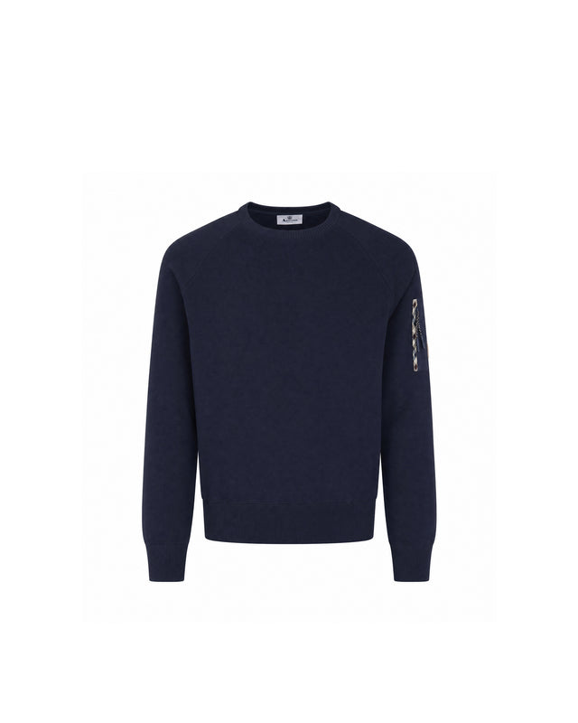 COTTON KNIT CREWNECK SWEATER