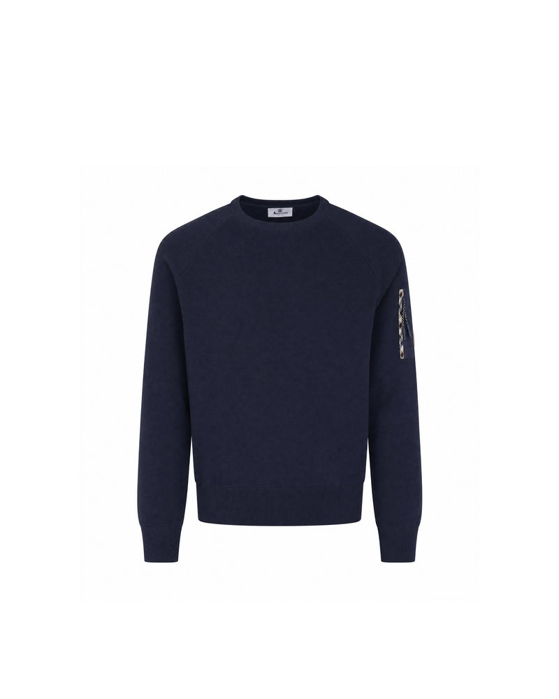 COTTON KNIT CREWNECK SWEATER