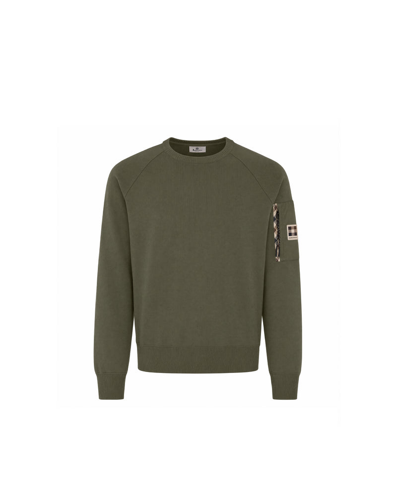 COTTON KNIT CREWNECK SWEATER
