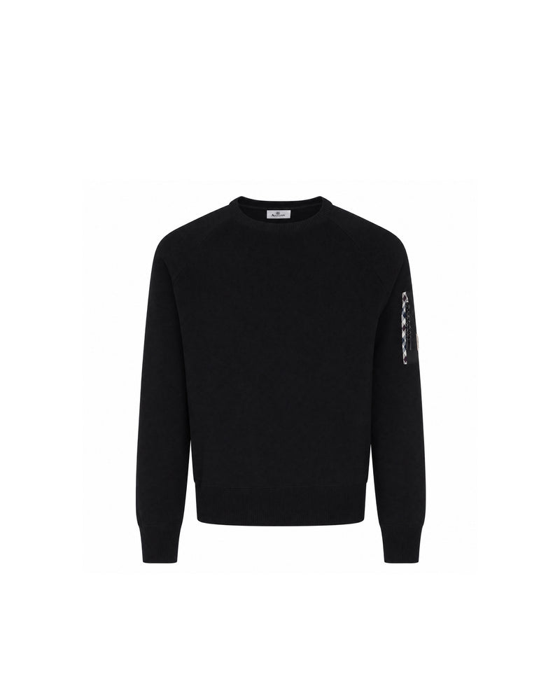 COTTON KNIT CREWNECK SWEATER