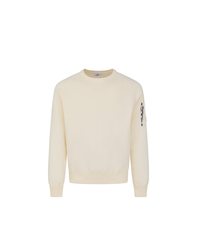 COTTON KNIT CREWNECK SWEATER