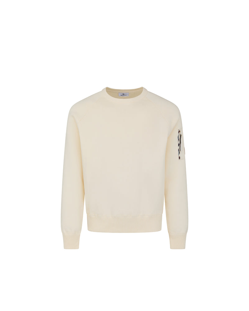 COTTON KNIT CREWNECK SWEATER