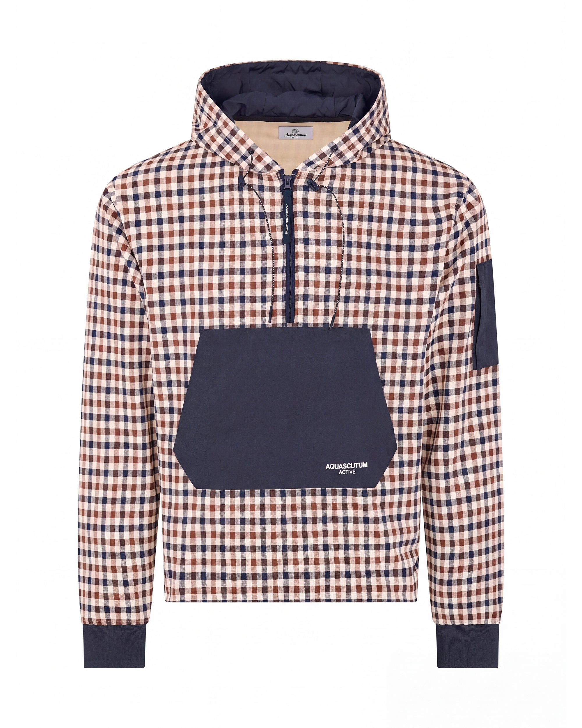 CHECK ANORAK STRETCH FLEECE