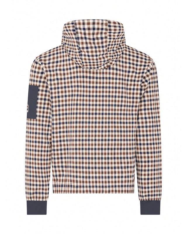 CHECK ANORAK STRETCH FLEECE